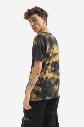 Alpha Industries tricou din bumbac Basic Tee Batik culoarea galben, cu model 116517.20-yellow