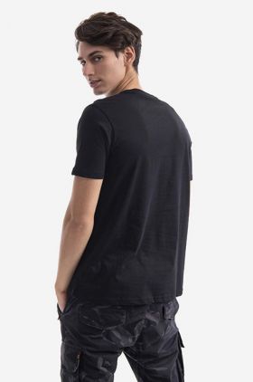 Alpha Industries tricou din bumbac culoarea negru, cu imprimeu 118505.95-black