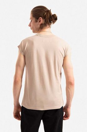 Alpha Industries tricou din bumbac Organics EMB culoarea bej, cu imprimeu 118531.627-cream