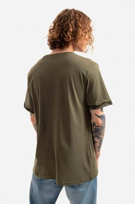 Alpha Industries tricou din bumbac culoarea verde, uni 106509.634-green