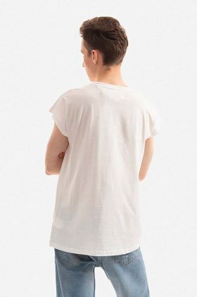 Alpha Industries tricou din bumbac culoarea alb, uni 118530.626-white