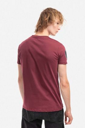 Alpha Industries tricou din bumbac culoarea roșu, cu imprimeu 108510.184-red