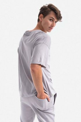 Alpha Industries tricou din bumbac bărbați, culoarea gri, uni 118532.643-grey