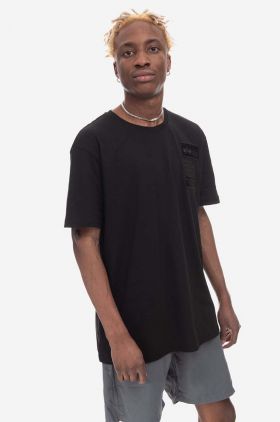 Alpha Industries tricou din bumbac bărbați, culoarea negru, uni 136500.03-black