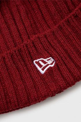 New Era căciulă Cuff Beanie culoarea bordo, 60364239