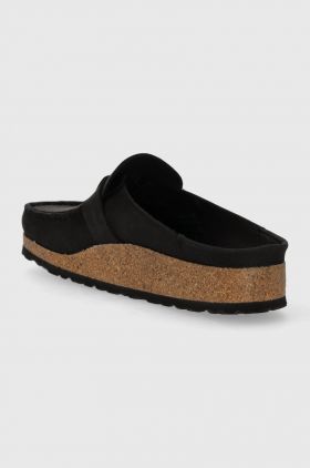 Birkenstock papuci din piele femei, culoarea negru 1024942