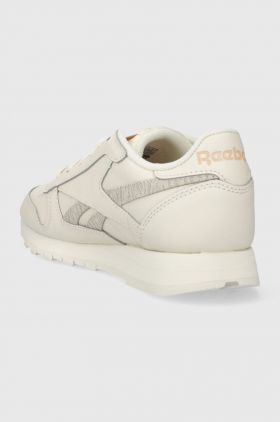 Reebok sneakers din piele CL Leather culoarea bej