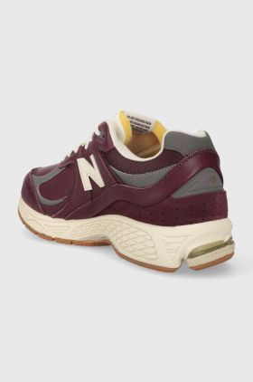 New Balance sneakers din piele 2002 culoarea bordo