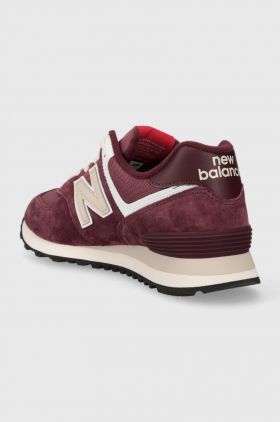 New Balance sneakers 574 culoarea bordo