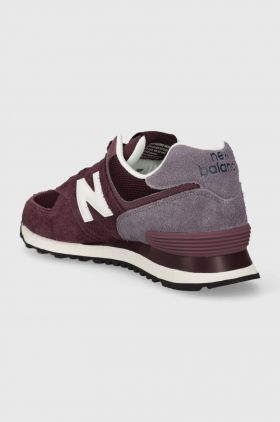 New Balance sneakers 574 culoarea bordo, U574ABO