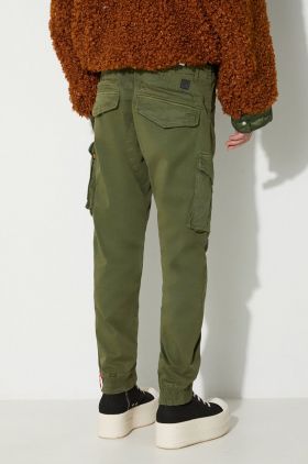 Alpha Industries pantaloni bărbați, culoarea verde