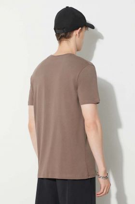 Alpha Industries tricou din bumbac Basic T-Shirt bărbați, culoarea bej, cu imprimeu 100501.183