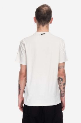 Napapijri tricou din bumbac culoarea alb, cu model NA4H2G.N1A-N1A