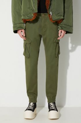 Alpha Industries pantaloni bărbați, culoarea verde