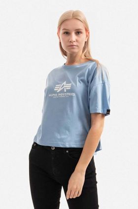 Alpha Industries tricou din bumbac Basic T COS Wmn 116050.513-blue