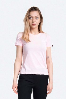 Alpha Industries tricou din bumbac Basic T Logo Wmn culoarea roz 196054.491-pink