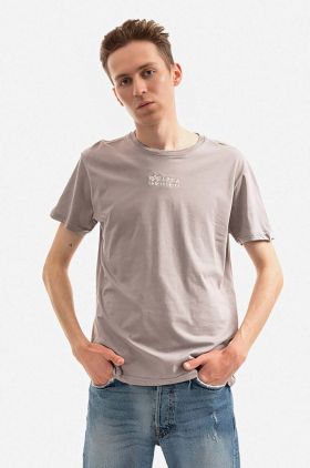 Alpha Industries tricou din bumbac culoarea gri, uni 118529.643-grey