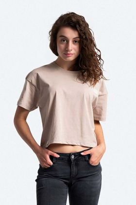 Alpha Industries tricou din bumbac Organics Cropped OS T culoarea maro 118056.627-brown