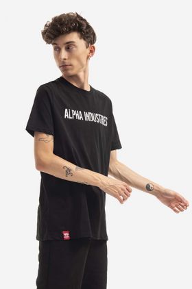 Alpha Industries tricou din bumbac RBF Moto culoarea negru, cu imprimeu 116512.03-black