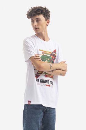 Alpha Industries tricou din bumbac x NASA culoarea alb, cu imprimeu 116504.09-white