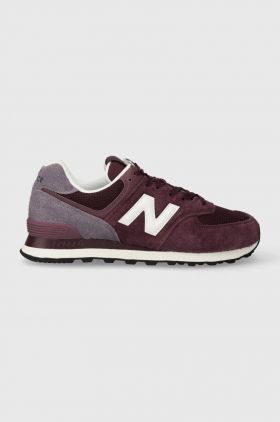 New Balance sneakers 574 culoarea bordo, U574ABO