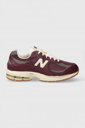 New Balance sneakers din piele 2002 culoarea bordo