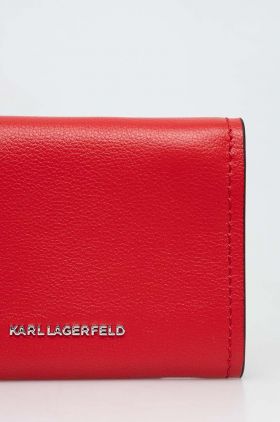 Karl Lagerfeld portofel de piele femei, culoarea rosu