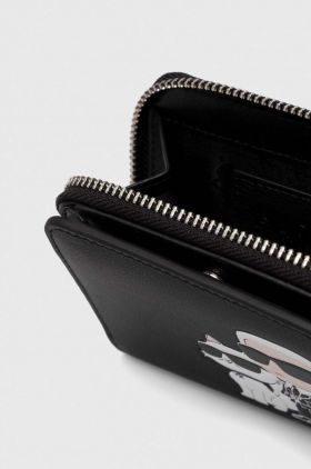 Karl Lagerfeld portofel de piele femei, culoarea negru