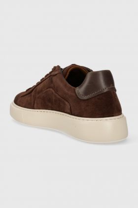 Gant sneakers din piele intoarsă Zonick culoarea maro, 27633230.G42