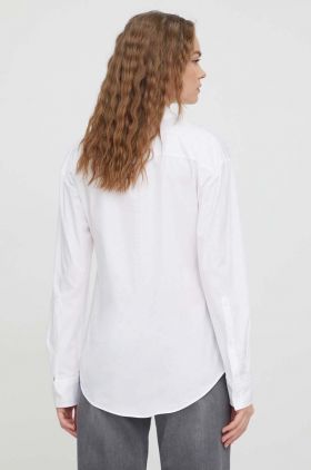 HUGO cămașă femei, culoarea alb, cu guler clasic, regular 50508203