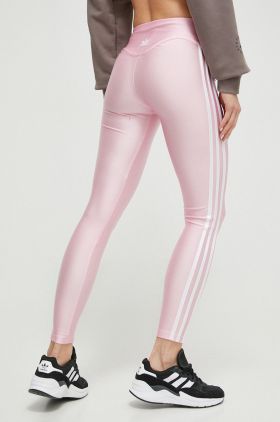 adidas Originals colanți femei, culoarea roz, cu imprimeu IP0657