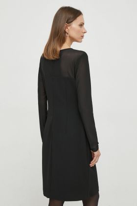 Dkny rochie culoarea negru, mini, drept