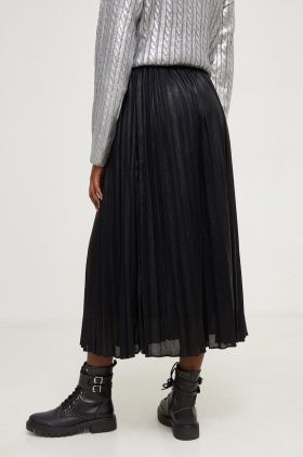 Answear Lab fusta culoarea negru, midi, evazati
