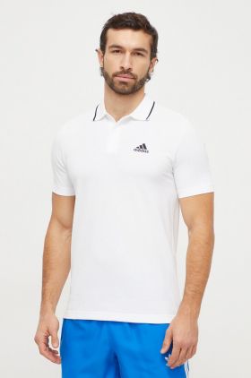 adidas polo de bumbac culoarea alb, cu imprimeu IC9315