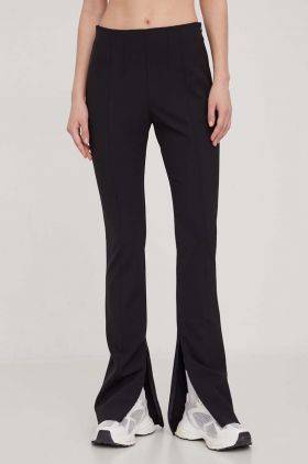 HUGO pantaloni femei, culoarea negru, mulată, high waist 50505373