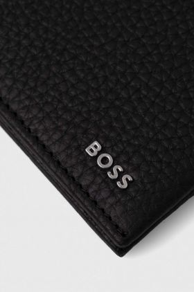 BOSS portofel de piele bărbați, culoarea negru 50474416