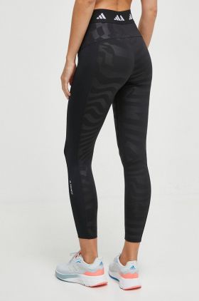 adidas Performance colanți de antrenament culoarea negru, cu model IN6879