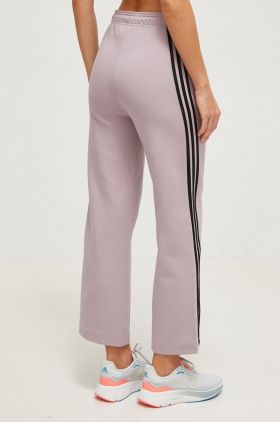 adidas pantaloni de trening culoarea violet, cu imprimeu  IS3661