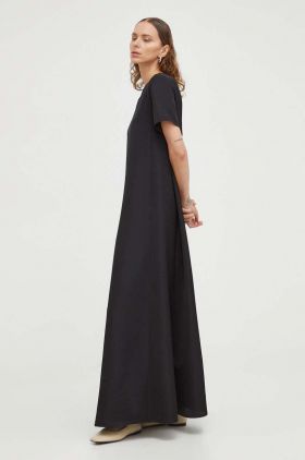 Lovechild rochie din amestec de lână culoarea negru, maxi, evazați 8064169