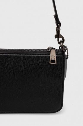 Coach borseta de piele culoarea negru