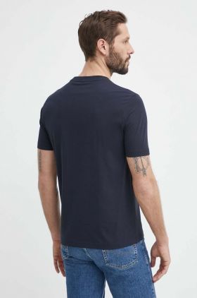 BOSS Green tricou bărbați, culoarea bleumarin, cu imprimeu 50506373