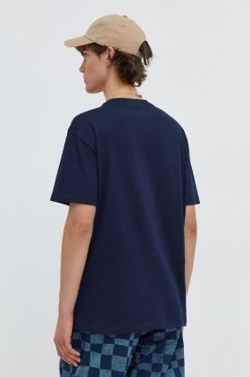 Tommy Jeans tricou din bumbac bărbați, culoarea bleumarin, cu imprimeu DM0DM17994