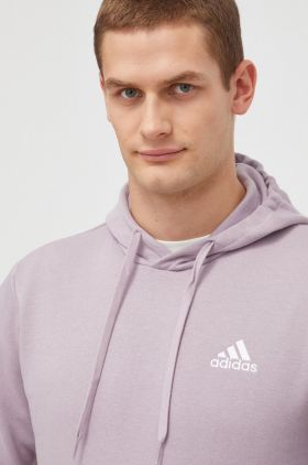 adidas bluză bărbați, culoarea roz, cu glugă, uni IN0328