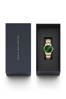 Daniel Wellington ceas Iconic Link Emerald femei, culoarea auriu