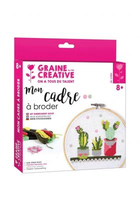 Graine Creative trusa de broderie Cactus In Wood