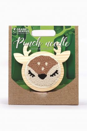 Graine Creative trusa de broderie Punch Needle Doe Kit