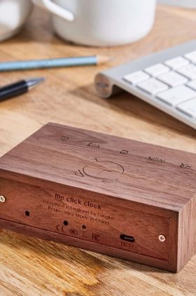 Gingko Design ceas de masă Flip Click Clock