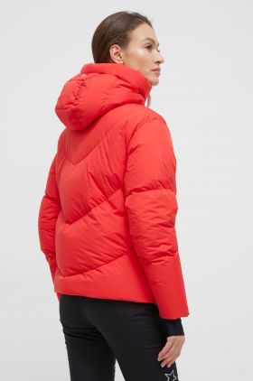 Rossignol geaca de puf x JCC femei, culoarea rosu, de iarna, oversize