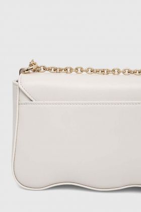 Furla poseta de piele culoarea gri