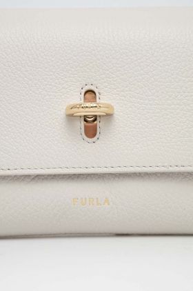 Furla poseta de piele Net culoarea bej